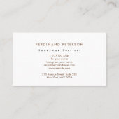 Visitekaartje voor thuisverzorging door huisperson (Achterkant)