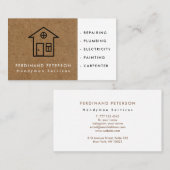 Visitekaartje voor thuisverzorging door huisperson (Voorkant / Achterkant)