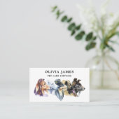 Visitekaartje voor thuisverzorging van honden (Staand voorkant)