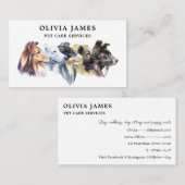 Visitekaartje voor thuisverzorging van honden (Voorkant / Achterkant)