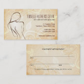 Visitekaartje voor toewijzing van curve afsprakenkaartje (Voorkant / Achterkant)