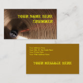 Visitekaartje voor trommel of vlokbedekking (Voorkant / Achterkant)