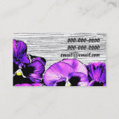 visitekaartje voor tuinbouwwerkzaamheden (Achterkant)