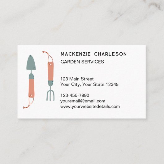 Visitekaartje voor tuinzorg (Voorkant)