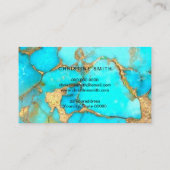 visitekaartje voor turkooissteenachtergrond (Achterkant)