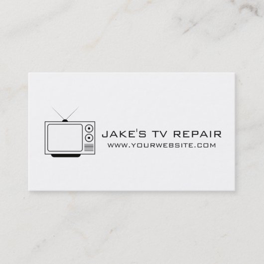 VISITEKAARTJE voor tv-reparatie (Voorkant)