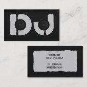 visitekaartje voor unieke dj-initialen luidspreker (Voorkant / Achterkant)