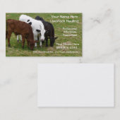 Visitekaartje voor veeteeltrangeerders (Voorkant / Achterkant)