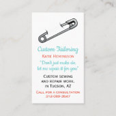 Visitekaartje voor veiligheidsspelden (Voorkant)