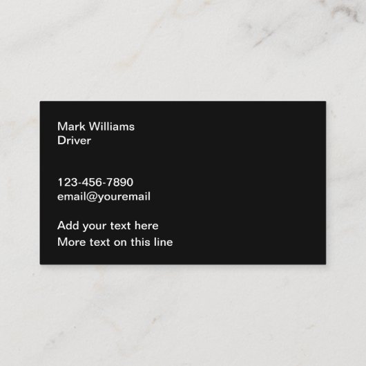 Visitekaartje voor veiling en vervoer (Achterkant)