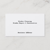 Visitekaartje voor vensterreiniging (Achterkant)