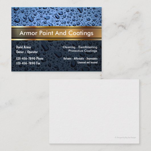 Visitekaartje voor verf en bekleding (Voorkant / Achterkant)