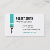 Visitekaartje voor verfpenselen en verfsporen verv (Voorkant)