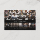 Visitekaartje voor verkoop in schoenwinkel (Achterkant)