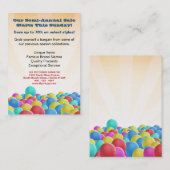 Visitekaartje voor verkoop van handmatige ballonne (Voorkant / Achterkant)