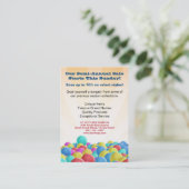 Visitekaartje voor verkoop van handmatige ballonne (Staand voorkant)