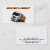 Visitekaartje voor vervoer en goederenvervoer (Voorkant / Achterkant)