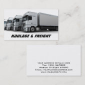 Visitekaartje voor vervoer en goederenvervoer (Voorkant / Achterkant)