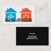 Visitekaartje voor verwarming en airconditioning (Voorkant / Achterkant)
