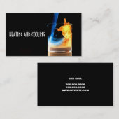 Visitekaartje voor verwarming en airconditioning (Voorkant / Achterkant)