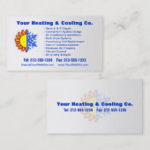  Visitekaartje voor verwarming en koeling (Voorkant / Achterkant)