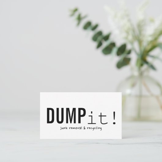 Visitekaartje voor verwijdering van metaal bij rec (Staand voorkant)