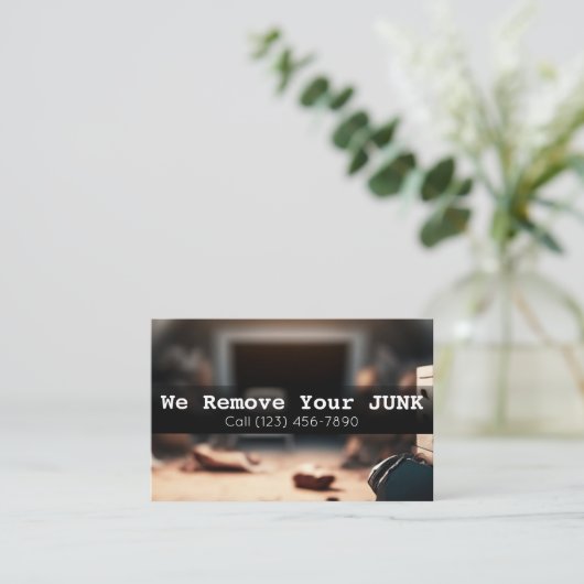 Visitekaartje voor verwijdering van residentiële j (Staand voorkant)