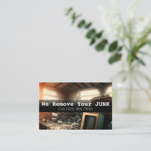 Visitekaartje voor verwijdering van residentiële j (Staand voorkant)