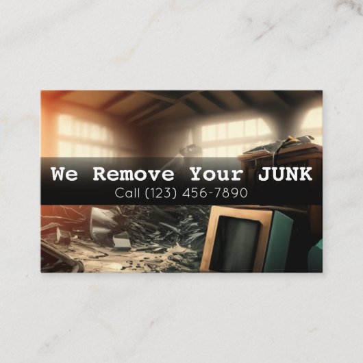 Visitekaartje voor verwijdering van residentiële j (Voorkant)