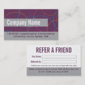 Visitekaartje voor verwijzing salon (Voorkant / Achterkant)