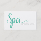 Visitekaartje voor verwijzing van spa (Achterkant)