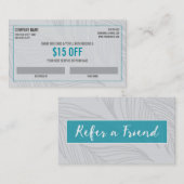 Visitekaartje voor verwijzing van spa (Voorkant / Achterkant)