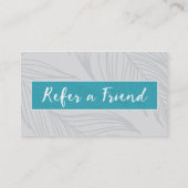 Visitekaartje voor verwijzing van spa (Achterkant)