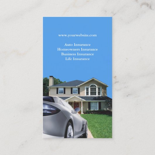 Visitekaartje voor verzekering (Achterkant)