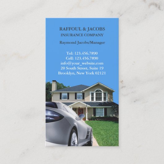 Visitekaartje voor verzekering (Voorkant)