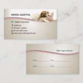 visitekaartje voor veterinaire afsprakenkaartje (Voorkant / Achterkant)