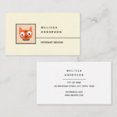 Visitekaartje voor veterinaire diensten. (Voorkant / Achterkant)