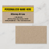 Visitekaartje voor Vetgedrukte en ooggevierde proc (Voorkant / Achterkant)