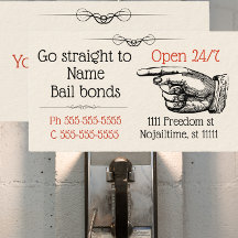 visitekaartje voor Victoriaans bail bonds