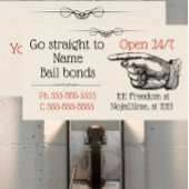 visitekaartje voor Victoriaans bail bonds