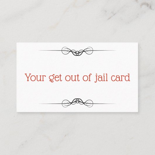 visitekaartje voor Victoriaans bail bonds (Achterkant)