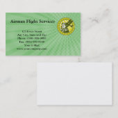 Visitekaartje voor vliegdiensten (Voorkant / Achterkant)