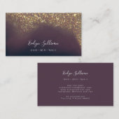 visitekaartje voor vloeibaar glitterontwerp (Voorkant / Achterkant)