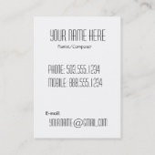 Visitekaartje voor vloeiend pad (Achterkant)