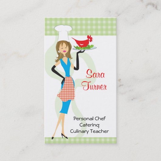 Visitekaartje voor voedselbereiding (Voorkant)