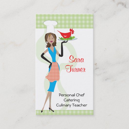 Visitekaartje voor voedselbereiding (Voorkant)