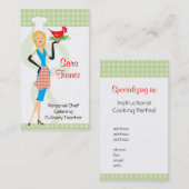 Visitekaartje voor voedselbereiding (Voorkant / Achterkant)