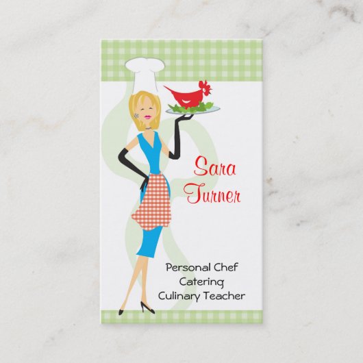 Visitekaartje voor voedselbereiding (Voorkant)