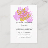 Visitekaartje voor voedselcatering (Achterkant)