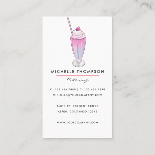 Visitekaartje voor voedselcatering (Achterkant)